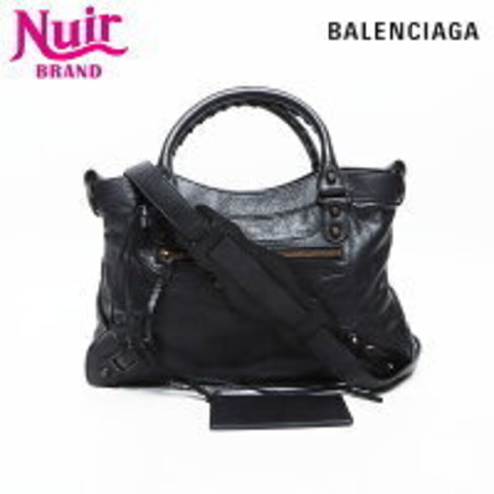 Balenciaga Town Leather Shoulder Bag Black - Picture 1 of 13
